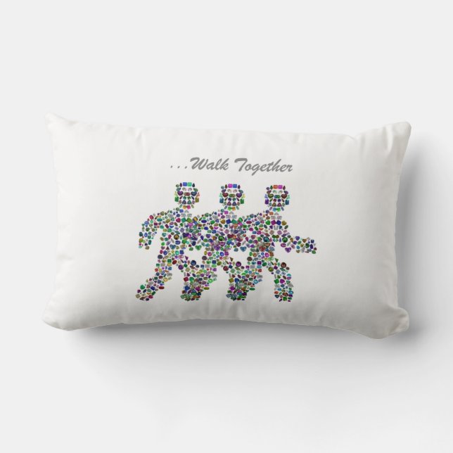 Cojín Lumbar Hombres en movimiento (Reverso )