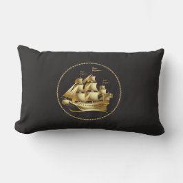 Cojín Lumbar Hombres Náuticos de Barco de Oro