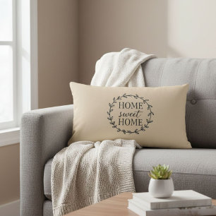 Cojín Lumbar Home Sweet Home Botanical Wreath Lumbar Pillow