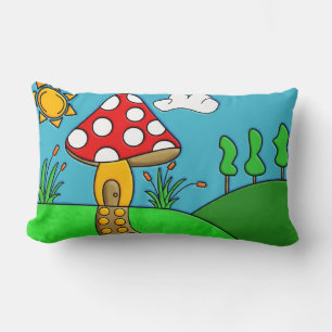 Cojín Lumbar hongo rojo