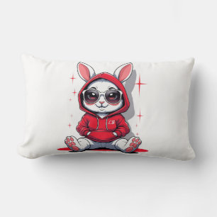 Cojín Lumbar Hoodie Bun: Kawaii se encuentra con el estilo de l