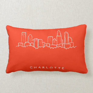 Cojín Lumbar Horizonte de la ciudad de Charlotte, Carolina del