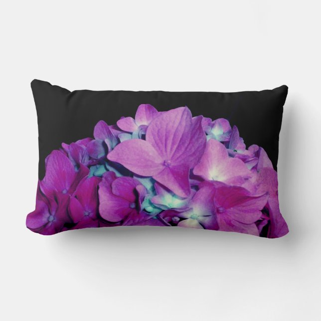 Cojín Lumbar Hortensia Magenta (Anverso)