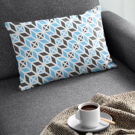 Cojín Lumbar Hueso geométrico moderno cielo azul oscuro gris os