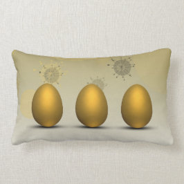 Cojín Lumbar Huevos de Pascua de oro modernos