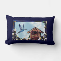 Hummingbird, Birdhouse y Blueberries