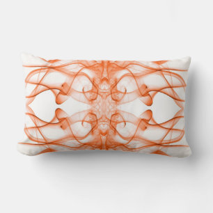 Cojín Lumbar Humo Naranja Simétrico Minimalista Blanco