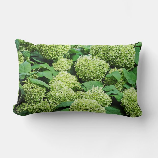 Cojín Lumbar Hydrangea verde (Anverso)