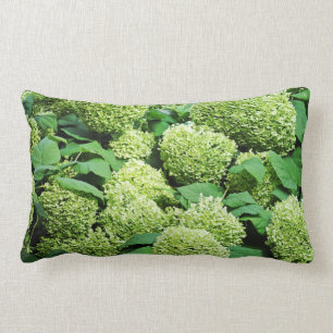Cojín Lumbar Hydrangea verde