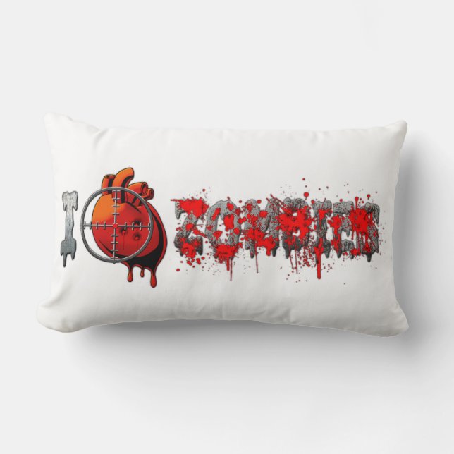 Cojín Lumbar I zombis del corazón (Anverso)