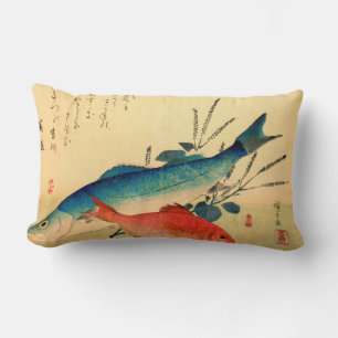 Cojín Lumbar Ichiryusai HIROSHIGE Pescado japonés Pillow-life
