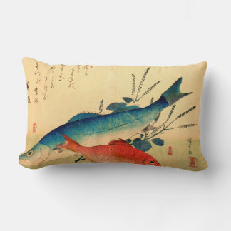 Cojín Lumbar Ichiryusai HIROSHIGE Pescado japonés Pillow-life