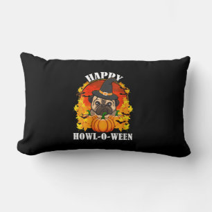 Cojín Lumbar Idea de regalo de bulldog de Halloween para los am