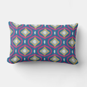 Cojín Lumbar Ikat Series Ogee Light Blue