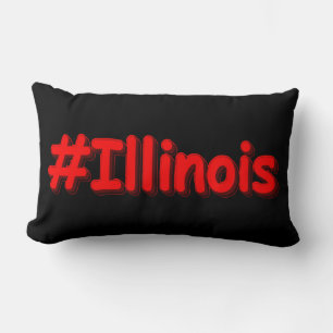 Cojín Lumbar "#Illinois " Diseño bonito. ¡Hazte con una en Zazz