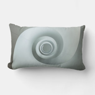 Cojín Lumbar Ilustracion blanco y gris espiral