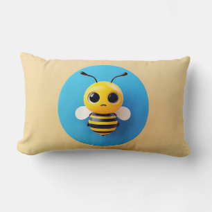 Cojín Lumbar Ilustración de abeja de dibujos animados linda