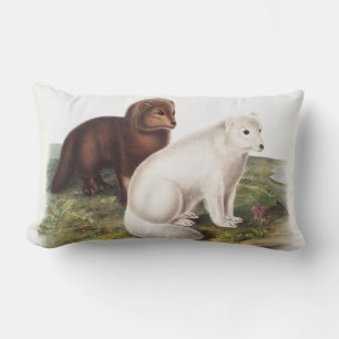 Cojín Lumbar Ilustracion de Fox Ártica (Vulpes Lagopus)