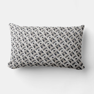Cojín Lumbar Ilustracion de tablero gris de cuadrícula