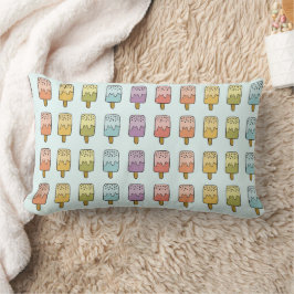 Cojín Lumbar Ilustracion Pastel Popsicle Decoración Infantil Cu