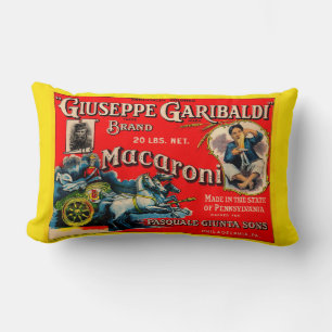 Cojín Lumbar Impresión de etiqueta de macarrones Giuseppe Garib