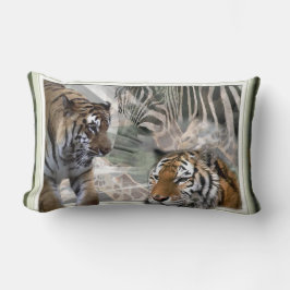 Cojín Lumbar Impresión de la jungla primitiva