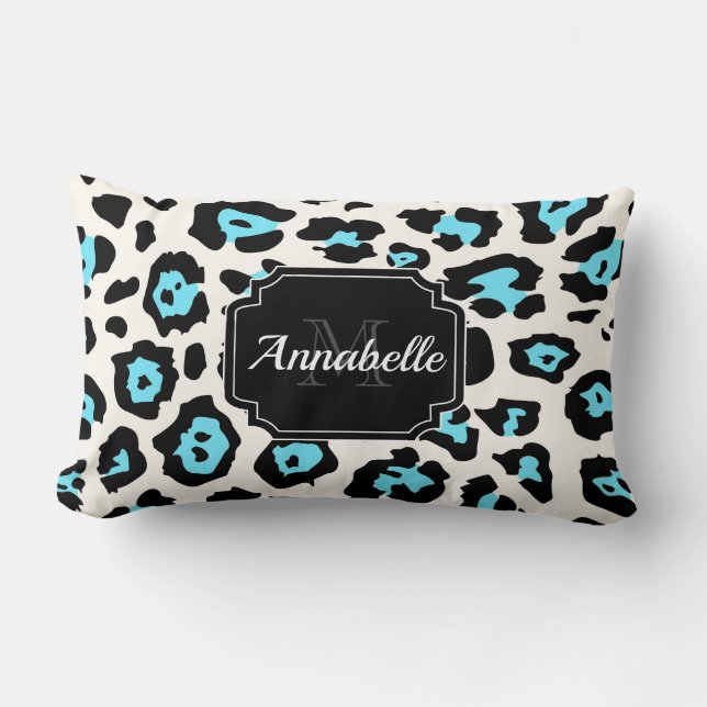 Cojín Lumbar Impresión de leopardo blanco (Anverso)