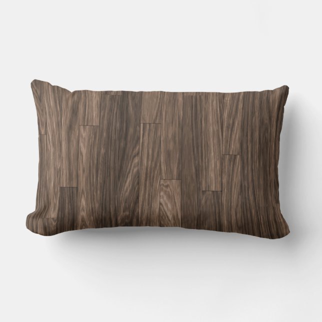 Cojín Lumbar Impresión de madera del grano, modelo de madera (Anverso)