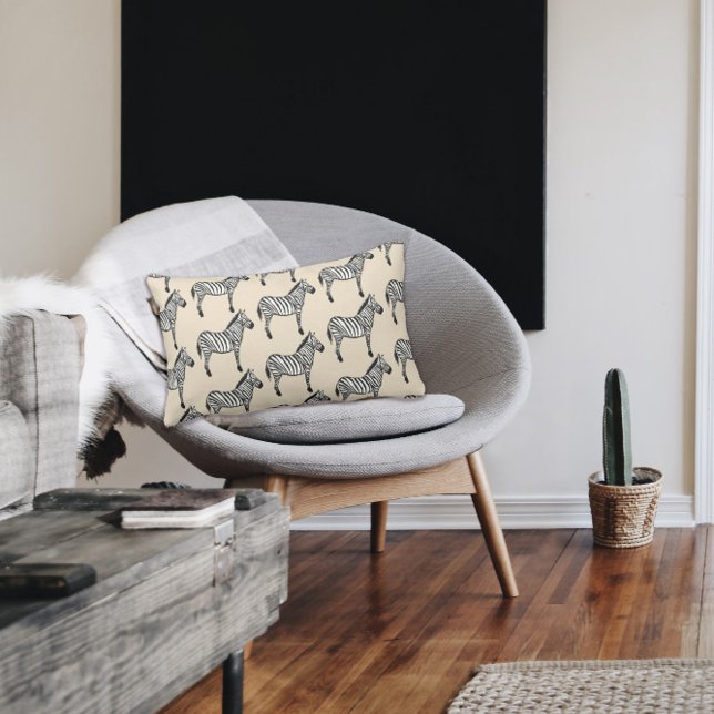 Cojín Lumbar Impresión de pintura de animales safari cebra (Subido por el creador)