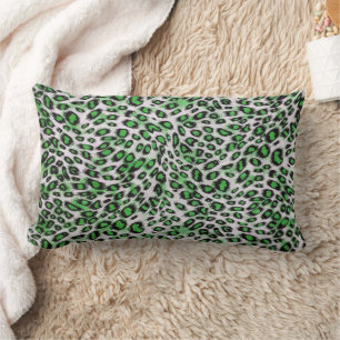 Cojín Lumbar Impresión de un elegante y elegante leopardo verde