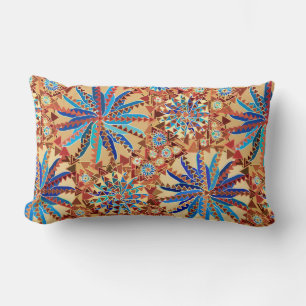 Cojín Lumbar Impresión tribal de manala, acampada de Tan y Deni