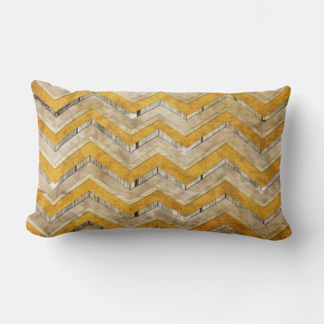 Cojín Lumbar Impresionante chevron fresco zigzag patrón mármol  (Anverso)