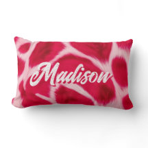 Impreso Animal Leopardo Rojo Rosa Chic Femenino Pe