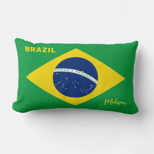 Cojín Lumbar Indicador de nombre personalizado de Brasil