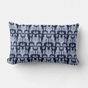 Cojín Lumbar Indigo Shibori Pillow: Sueños de tinte texturizado