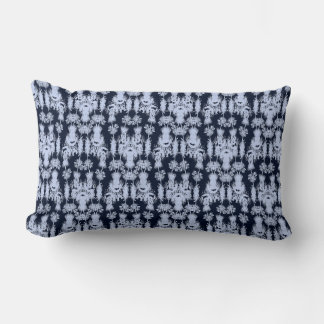 Cojín Lumbar Indigo Shibori Pillow: Sueños de tinte texturizado