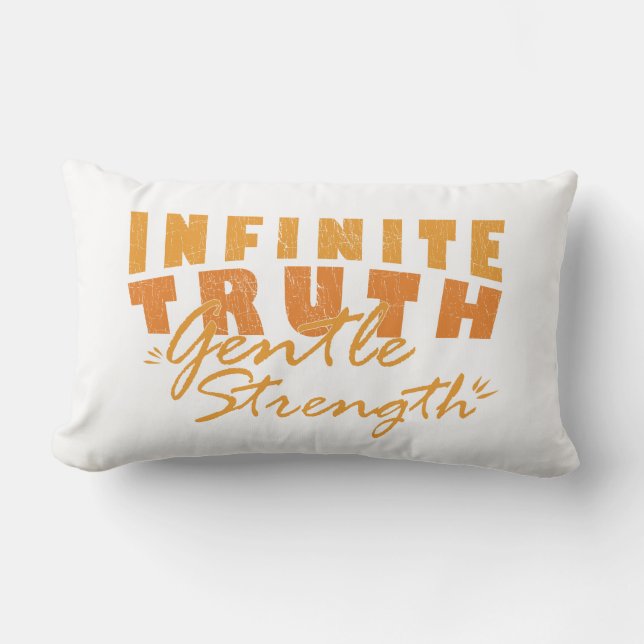 Cojín Lumbar Infinite Truth, Gentle Strength Throw Pillows (Anverso)