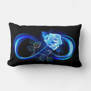 Cojín Lumbar Infinito brillante con rosa azul