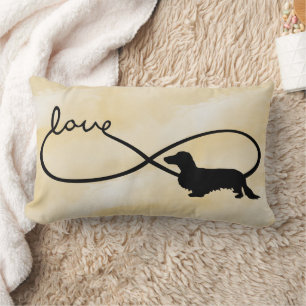Cojín Lumbar Infinity Love Lemniscate Long-Hair Dachshund 1
