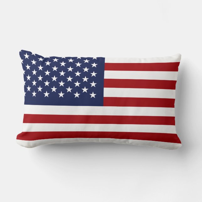 Cojín Lumbar Inglaterra y bandera americana (Anverso)