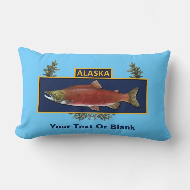 Cojín Lumbar Insignia de pescador de combate Alaska (Anverso)