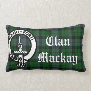 Cojín Lumbar Insignia Escudo Clan Mackay y Tartán
