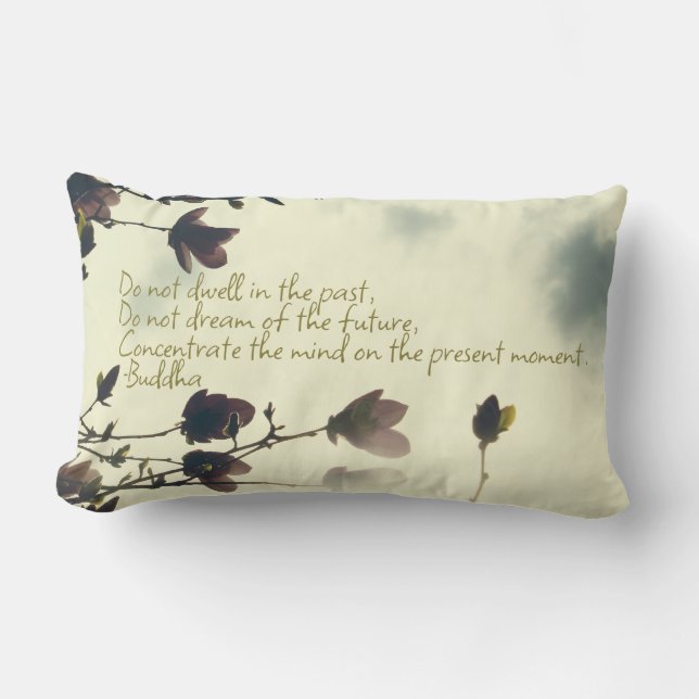 Cojín Lumbar Inspiración de ansiedad de Buda (Anverso)