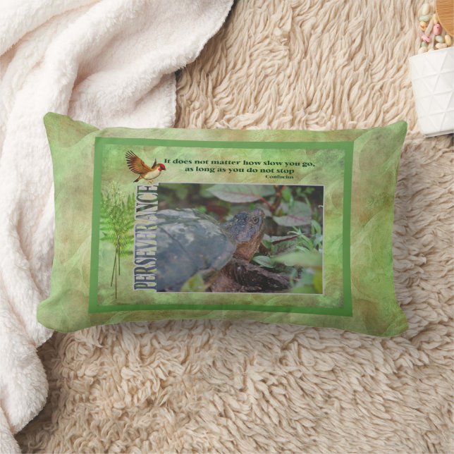 Cojín Lumbar Inspiradora perseverancia de tortuga (Manta)