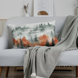 Cojín Lumbar Inspirational Bible Verse Colossians 3:15 Nature