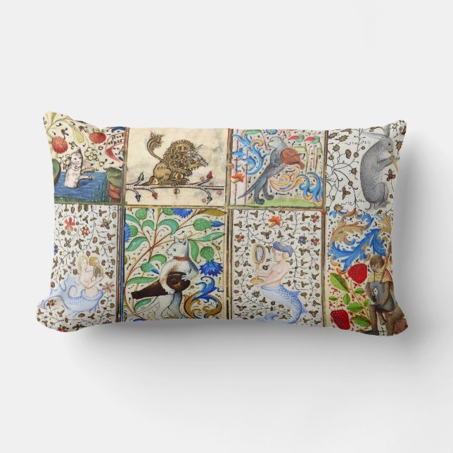 COJÍN LUMBAR INSTRUMENTOS MUSICALES DE REPRODUCCIÓN MEDIEVAL BE (Anverso)