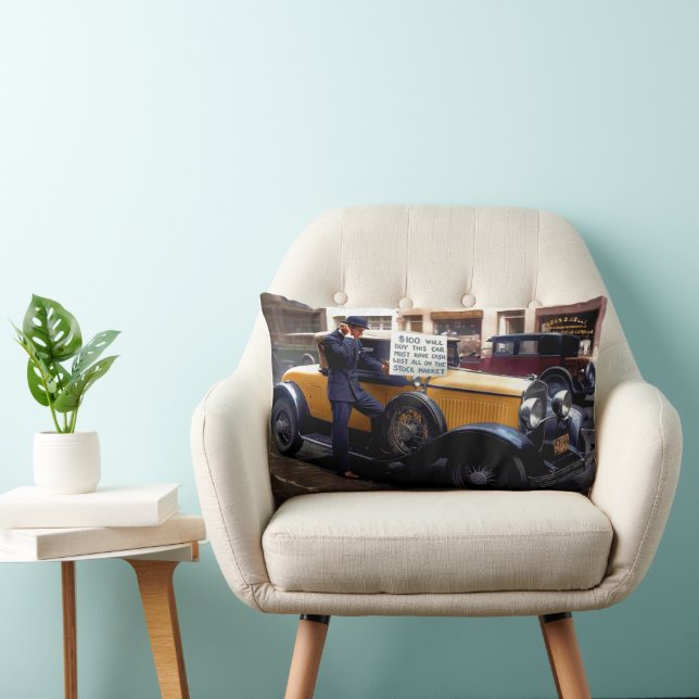 Cojín Lumbar Inversor de Wall Street vendiendo auto tras el acc (Silla)