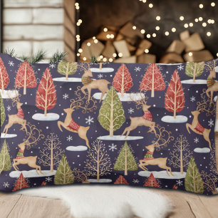 Cojín Lumbar Invierno de los renos singulares de Woodland