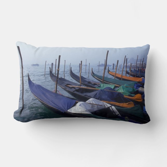 Cojín Lumbar Italia, Venecia. Gondolas. (Anverso)