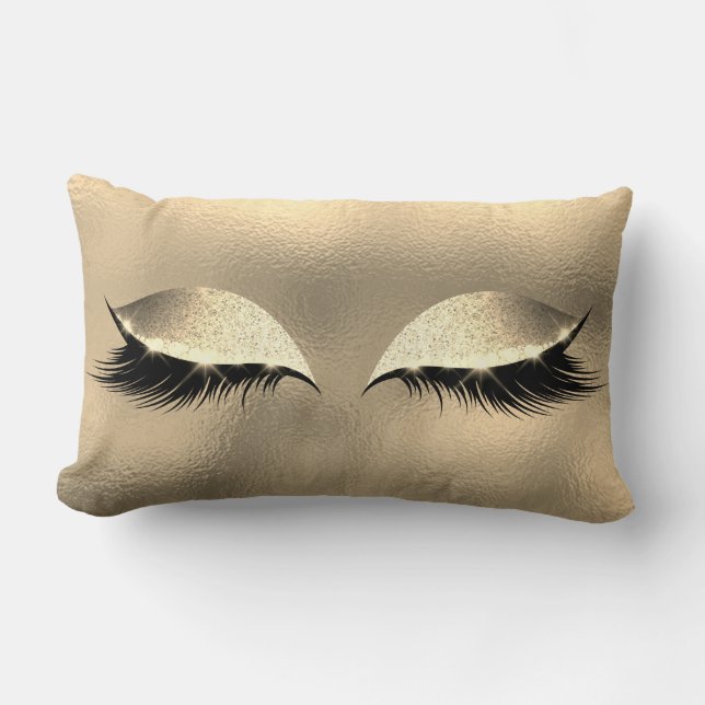 Cojín Lumbar Ivory Foxier Vip Lazó Cristal Sleep Purpurina Make (Anverso)